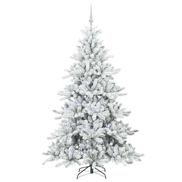 vidaXL Sapin de No&euml;l Artificiel &agrave; Branches Articul&eacute;es Blanc 180 cm