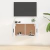 vidaXL Meuble TV mural Blanc brillant 80x34,5x40 cm