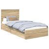 vidaXL Lit de Rangement Ch&ecirc;ne Sonoma 90 x 200 cm Bois d'ing&eacute;nierie