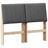 vidaXL T&ecirc;te de lit capitonn&eacute;e Gris fonc&eacute; 120 cm Pin massif