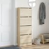 vidaXL Armoire &agrave; chaussures ch&ecirc;ne sonoma 60x21x163,5cm bois ing&eacute;nierie
