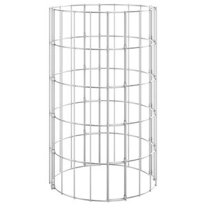 vidaXL Poteau &agrave; gabion circulaire Acier galvanis&eacute; &Oslash;30x50 cm