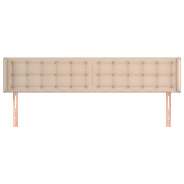 vidaXL T&ecirc;te de lit avec oreilles Cappuccino 183x16x78/88 cm Similicuir