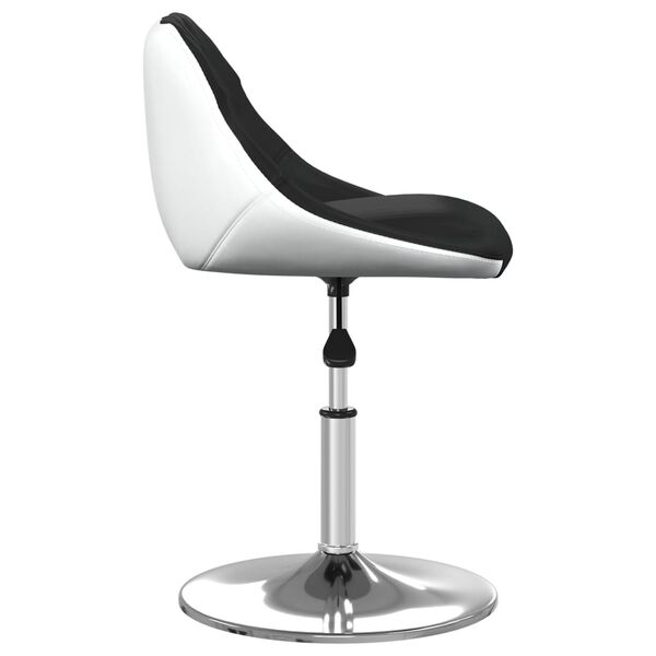 vidaXL Chaise de salle &agrave; manger Noir et blanc Similicuir