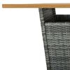 vidaXL Ensemble de bar de jardin 3 pcs et coussins Résine tressée Gris
