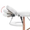 vidaXL Table de massage pliable 4 cm d'&eacute;paisseur et 2 traversins Blanc