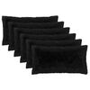 vidaXL Coussin 6 pc HEERLEN Noir 40 x 80 cm Fleece PV