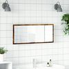 vidaXL Miroir de salle de bain &agrave; LED ch&ecirc;ne fum&eacute; bois d'ing&eacute;nierie
