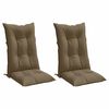 vidaXL Coussins de chaise &agrave; dossier haut lot de 2 taupe m&eacute;lang&eacute; tissu