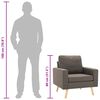 vidaXL Fauteuil Taupe Tissu