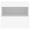 vidaXL Table de chevet avec lumières LED blanc 50x40x45 cm