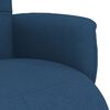 vidaXL Fauteuil inclinable avec repose-pieds bleu tissu