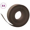vidaXL Bordures de jardin 4 pcs marron 10 m 15 cm poly&eacute;thyl&egrave;ne