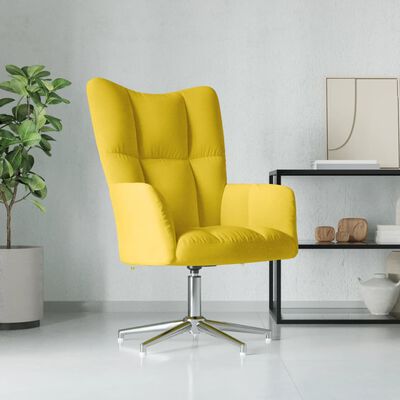 vidaXL Chaise de relaxation Jaune moutarde Velours