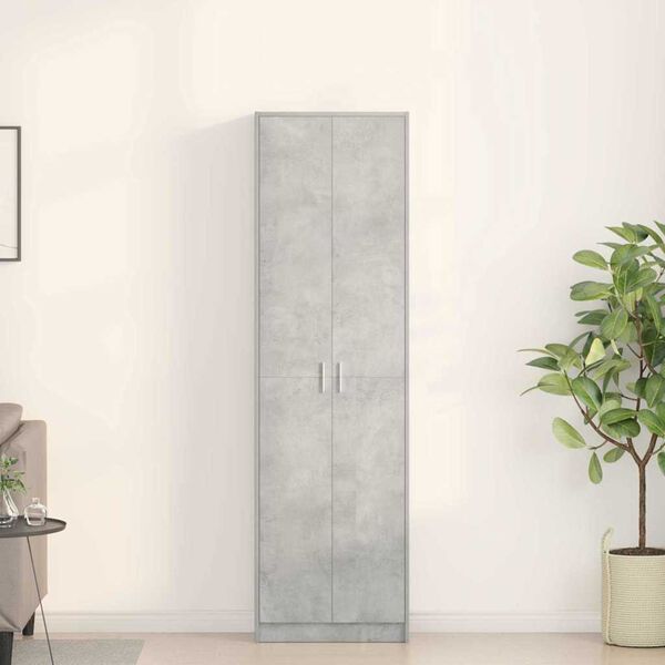 vidaXL Armoire Gris béton 55 x 25 x 189 cm Bois d'ingénierie