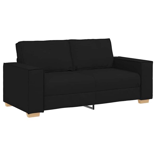 vidaXL Canap&eacute; 2 places Noir 140 cm Tissu