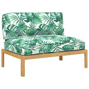 vidaXL Ensemble de Canap&eacute;s avec coussin Motif feuille 120 x 92 x 69 cm