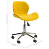 vidaXL Chaise pivotante de salle &agrave; manger Jaune moutarde Velours