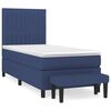 vidaXL Sommier &agrave; lattes de lit avec matelas Bleu 80x200 cm Tissu