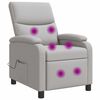 vidaXL Fauteuil de massage inclinable Gris nuage Tissu