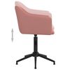vidaXL Chaises &agrave; manger pivotantes lot de 4 Rose Velours