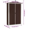 vidaXL Abri de jardin Marron 116x45x175 cm Acier galvanisé