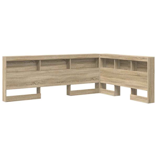 vidaXL T&ecirc;te de lit de rangement Ch&ecirc;ne Sonoma 135 cm Bois d'ing&eacute;nierie