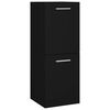 vidaXL Armoire de salle de bain Noir 30x30x80 cm Bois d&rsquo;ing&eacute;nierie