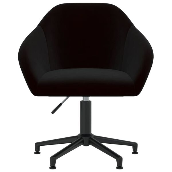 vidaXL Chaises pivotantes &agrave; manger lot de 4 noir velours