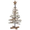vidaXL Sapin de No&euml;l Marron 90 cm Bois de teck massif