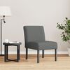 vidaXL Fauteuil sans accoudoirs gris foncé tissu