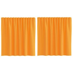 vidaXL Rideaux en voile avec boucles 2 pcs orange 140x140 cm