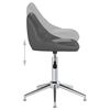vidaXL Chaise pivotante de salle &agrave; manger Gris Similicuir
