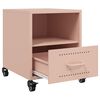 vidaXL Tables de chevet 2 pcs rose 36x39x43,5 cm acier
