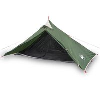 vidaXL Tente de camping 1 personne vert 255x153x130 cm taffetas 185T