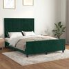 vidaXL Cadre de lit sans matelas vert fonc&eacute; 140x200 cm velours