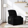 vidaXL Fauteuil inclinable de massage noir tissu