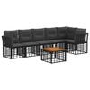vidaXL Ensemble de canap&eacute; de jardin 7 pc Noir et Gris fonc&eacute; polyrotin