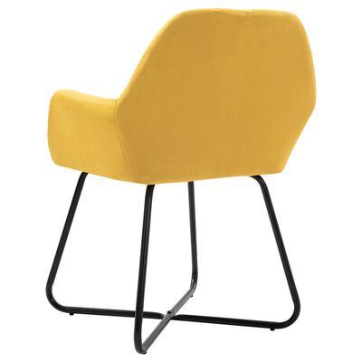 vidaXL Chaises à manger lot de 2 jaune tissu