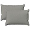 vidaXL Coussin HOUTEN 2 pi&egrave;ces Gris nuage Lin synth&eacute;tique