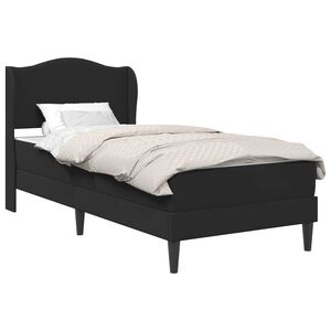 vidaXL Cadre de lit avec t&ecirc;te de lit Noir 90 x 190 cm Simili cuir