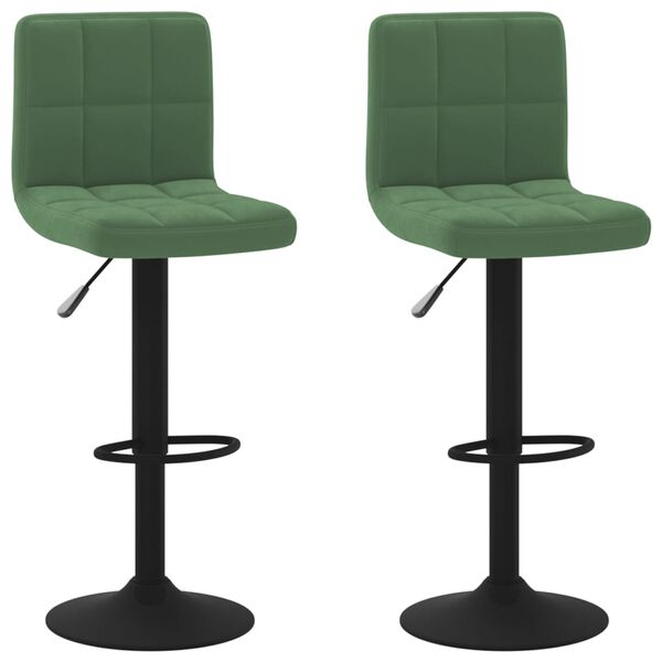 vidaXL Tabourets de bar lot de 2 vert fonc&eacute; velours