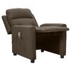 vidaXL Fauteuil de massage Marron fonc&eacute; Tissu