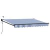 vidaXL Auvent r&eacute;tractable &eacute;lectrique Bleu et Blanc 2,5 x 2 m