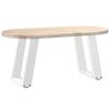 vidaXL Pieds de table basse en U 2 pièces Blanc 38 x (42-43) cm Acier