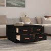 vidaXL Table basse Noir 80x80x45 cm Bois massif de pin