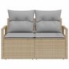 vidaXL Canap&eacute; de jardin avec coussin 120 x 62 x 69 cm polyrotin