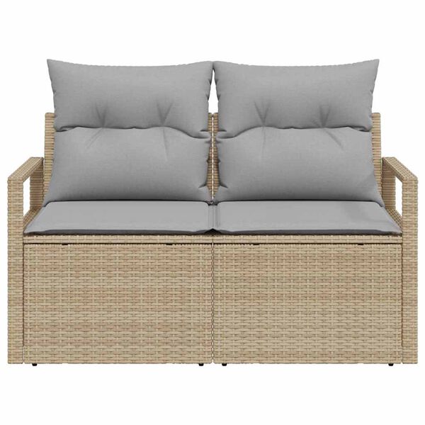 vidaXL Canap&eacute; de jardin avec coussin 120 x 62 x 69 cm polyrotin