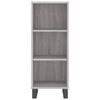 vidaXL Buffet haut Sonoma gris 34,5x34x180 cm Bois d'ing&eacute;nierie