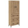 vidaXL Haut Armoire 2 pc Ch&ecirc;ne artisanal 69,5 x 34 x 180 cm
